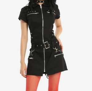 Hot Topic Hearts and Roses Zipper Bondage Dress (NWOT)